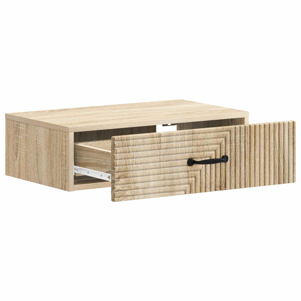 Wandmontierter Beistelltisch Sonoma-Eiche 59 x 34,5 x 17 cm