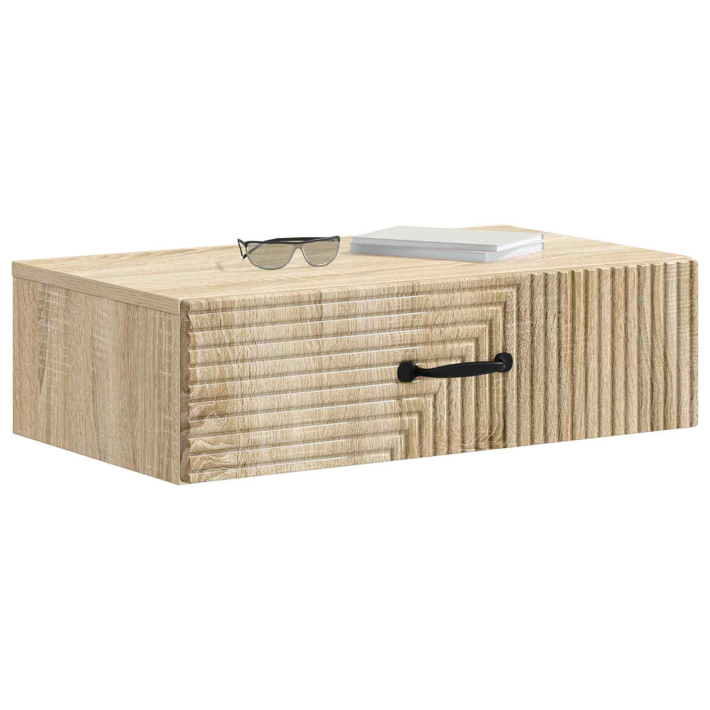 Wandmontierter Beistelltisch Sonoma-Eiche 59 x 34,5 x 17 cm