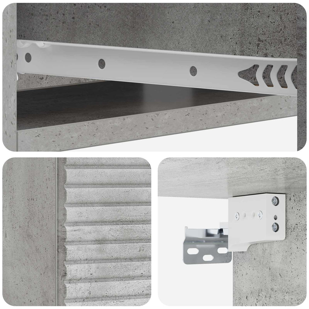 Wandmontierter Beistelltisch Betongrau 59 x 34,5 x 17 cm