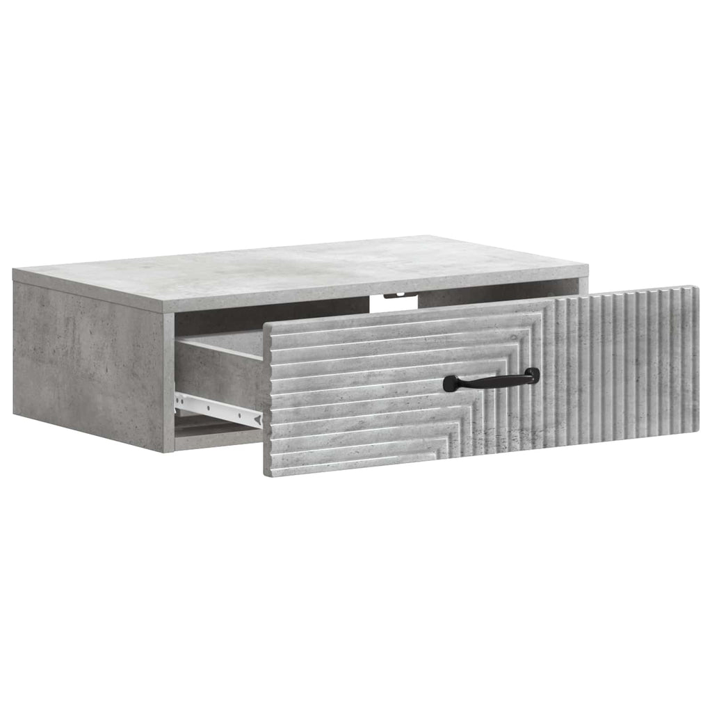 Wandmontierter Beistelltisch Betongrau 59 x 34,5 x 17 cm