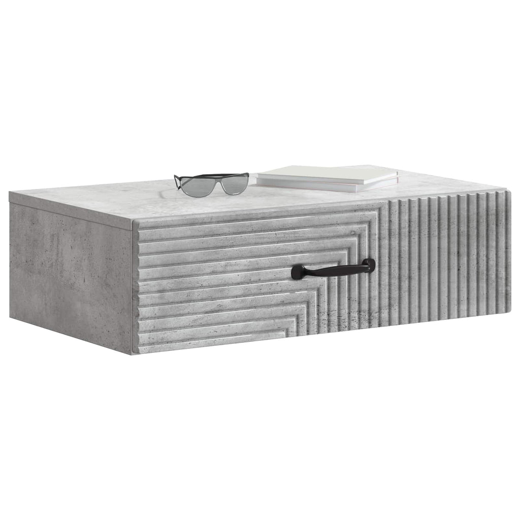 Wandmontierter Beistelltisch Betongrau 59 x 34,5 x 17 cm