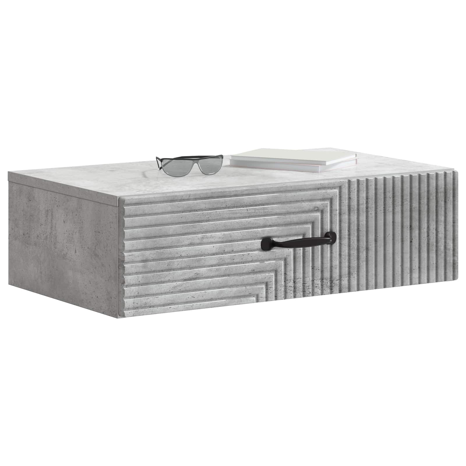 Wandmontierter Beistelltisch Betongrau 59 x 34,5 x 17 cm