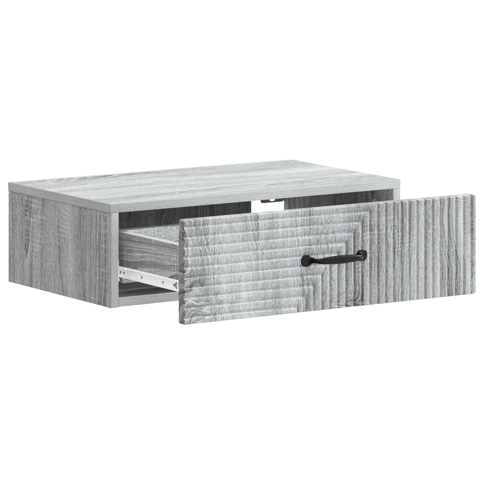 Wandmontierter Beistelltisch Graues Sonoma 59 x 34,5 x 17 cm