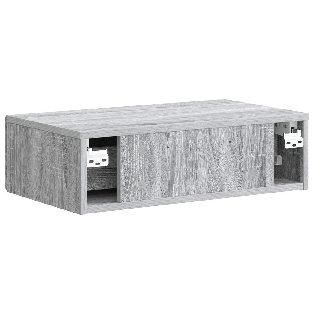Wandmontierter Beistelltisch Graues Sonoma 59 x 34,5 x 17 cm
