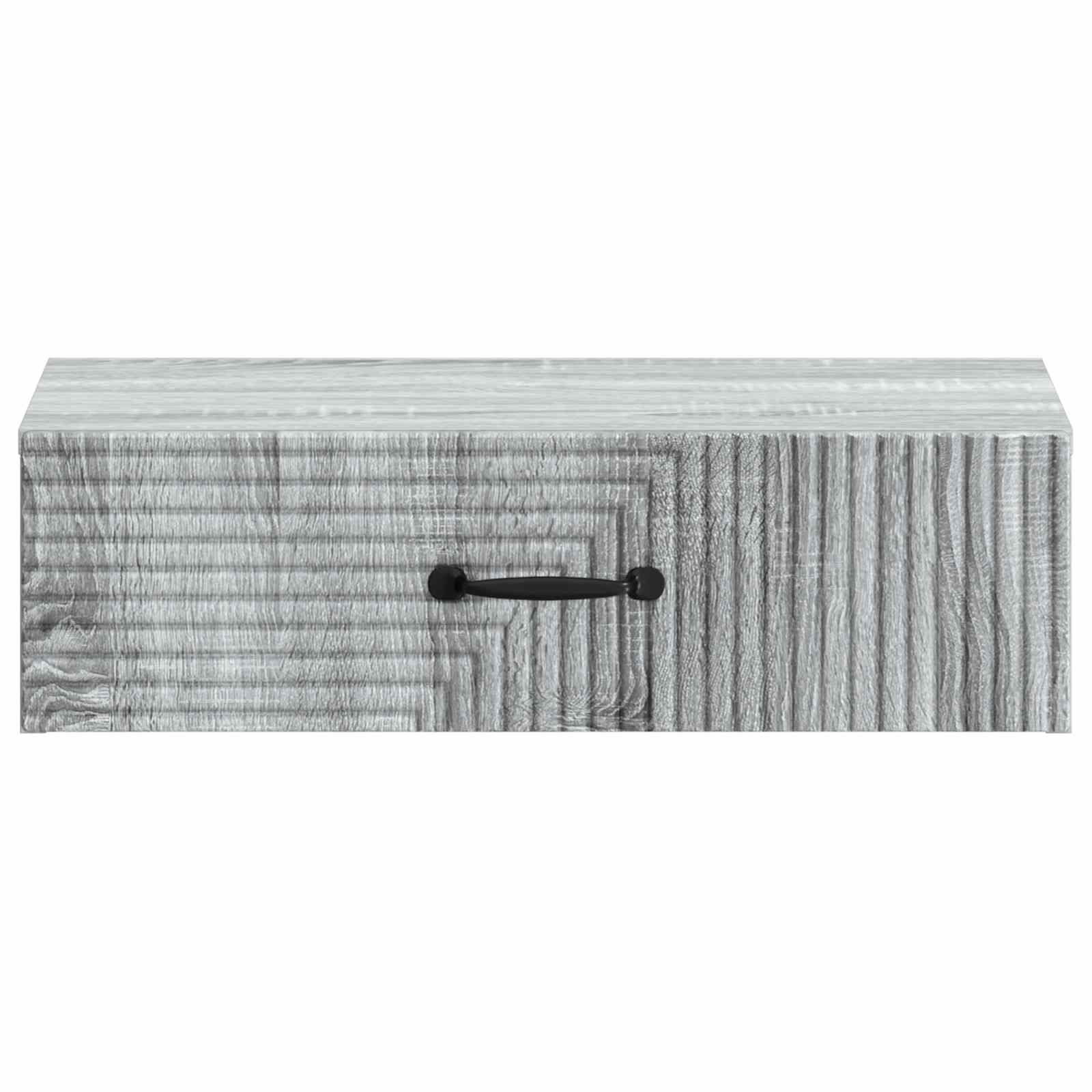 Wandmontierter Beistelltisch Graues Sonoma 59 x 34,5 x 17 cm