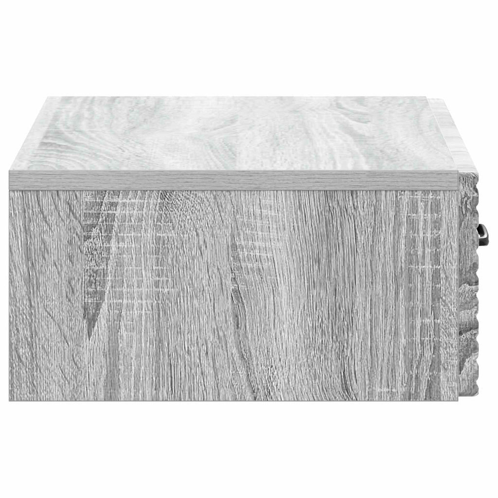 Wandmontierter Beistelltisch Graues Sonoma 59 x 34,5 x 17 cm