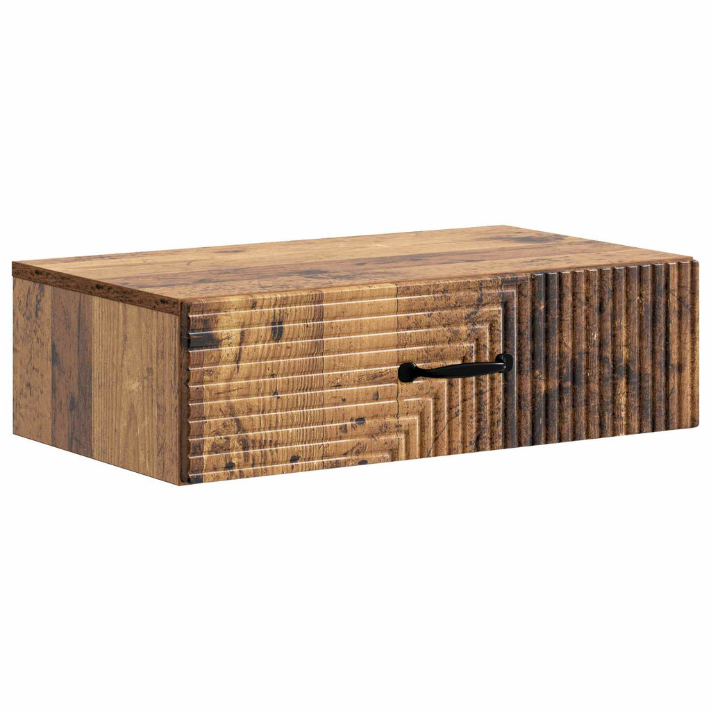 Wandmontierter Beistelltisch Altholz 59 x 34,5 x 17 cm