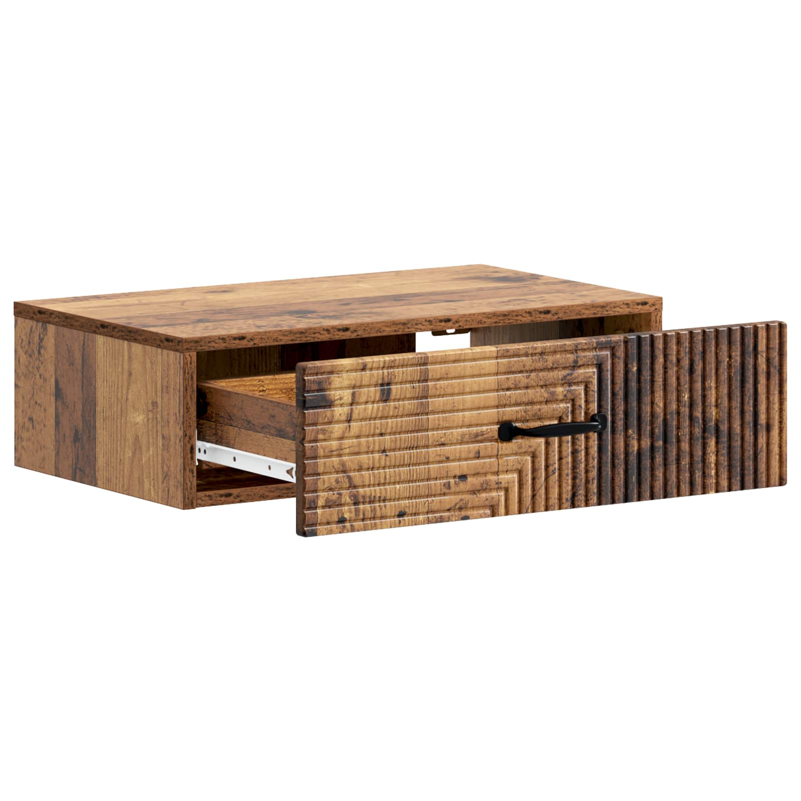 Wandmontierter Beistelltisch Altholz 59 x 34,5 x 17 cm