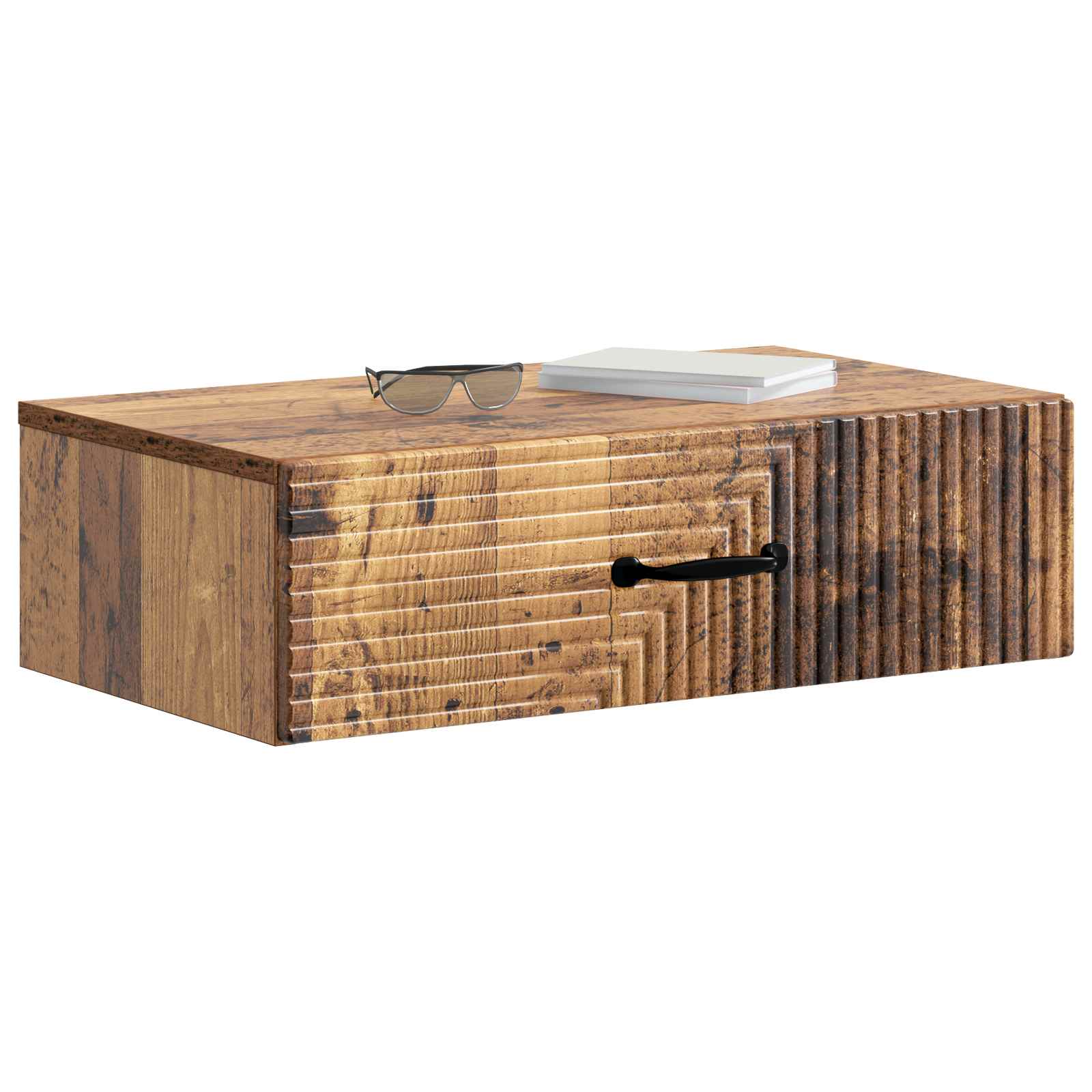 Wandmontierter Beistelltisch Altholz 59 x 34,5 x 17 cm