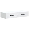 Wandmontierter Beistelltisch Weiß 87,5 x 34,5 x 17 cm