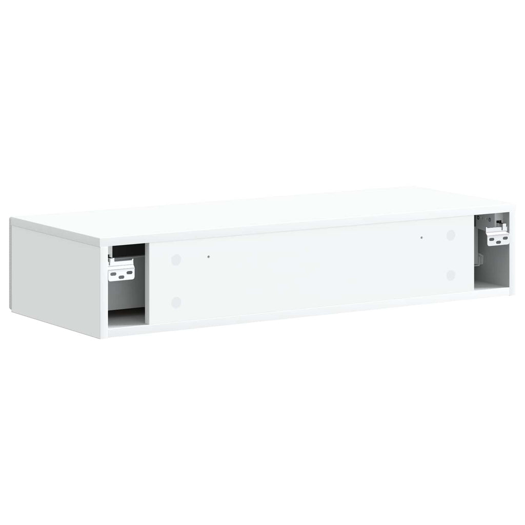 Wandmontierter Beistelltisch Weiß 87,5 x 34,5 x 17 cm