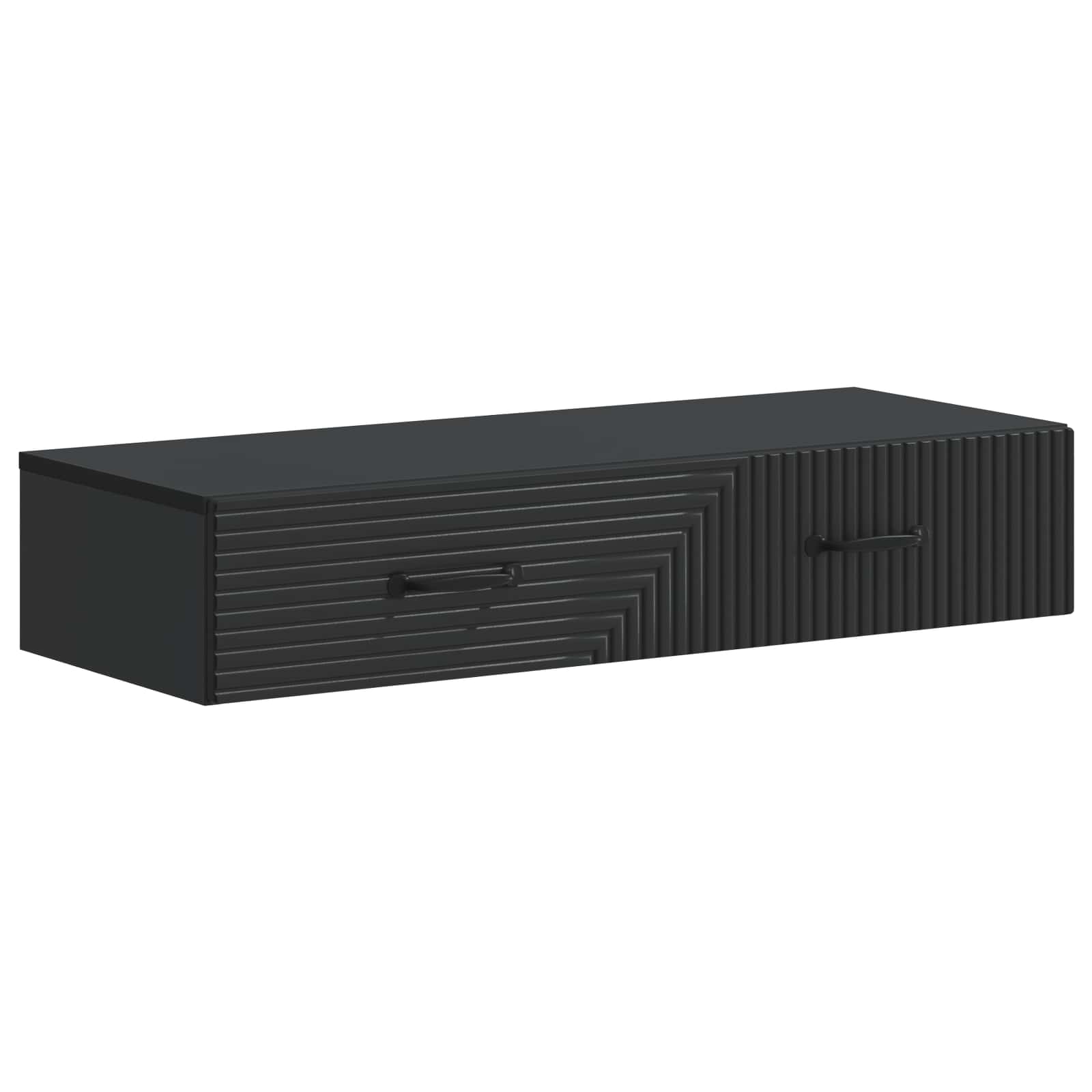 Wandmontierter Beistelltisch Schwarz 87,5 x 34,5 x 17 cm