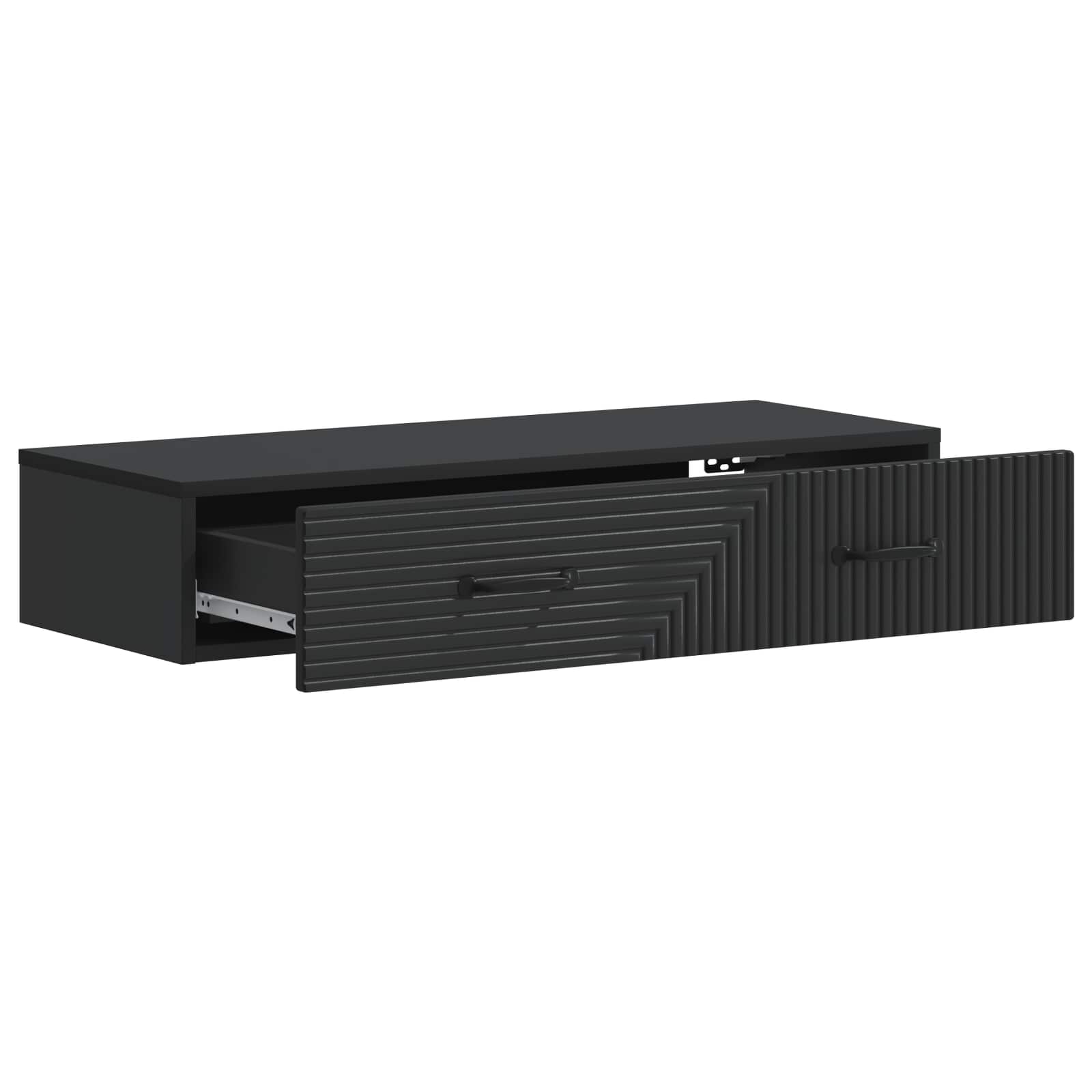 Wandmontierter Beistelltisch Schwarz 87,5 x 34,5 x 17 cm