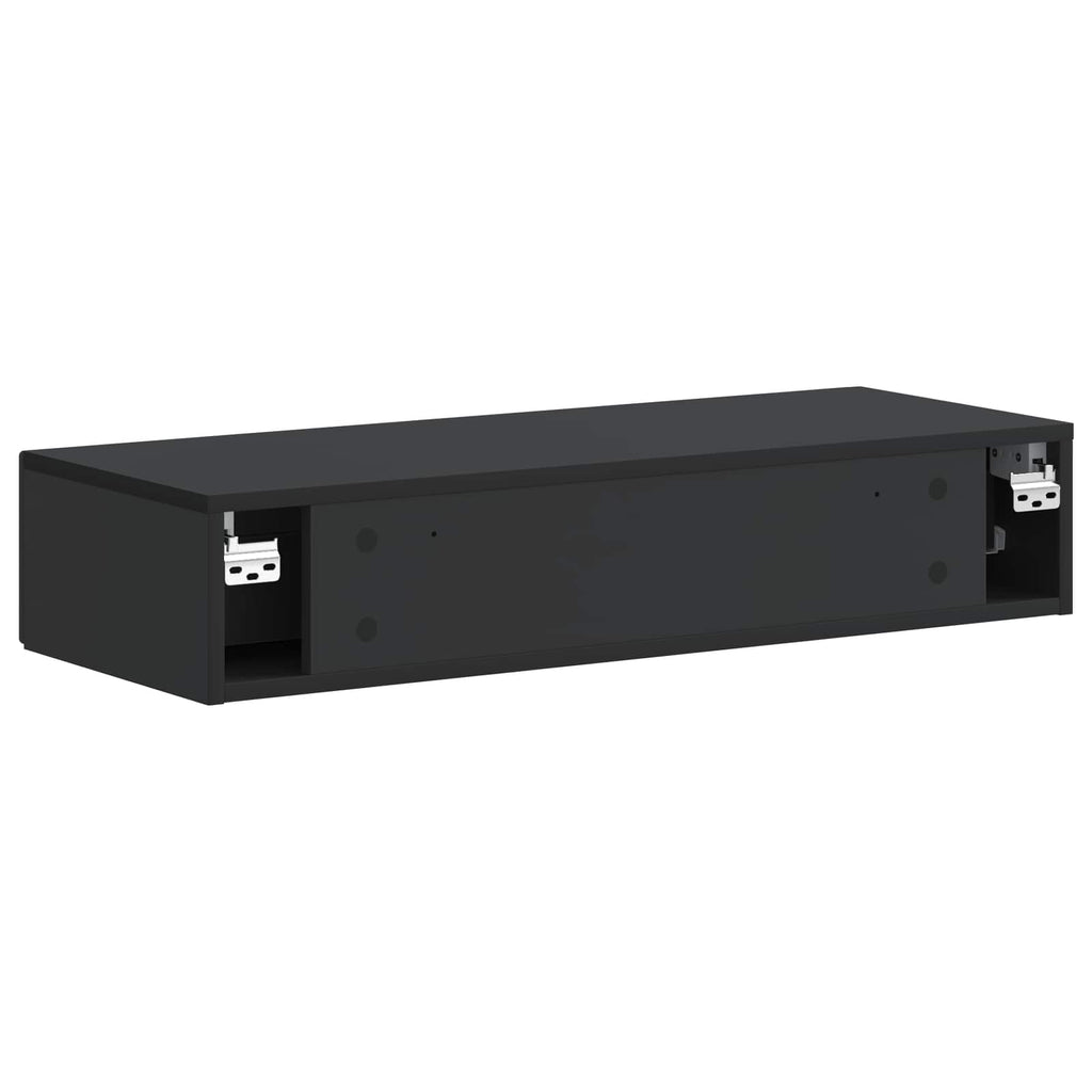 Wandmontierter Beistelltisch Schwarz 87,5 x 34,5 x 17 cm