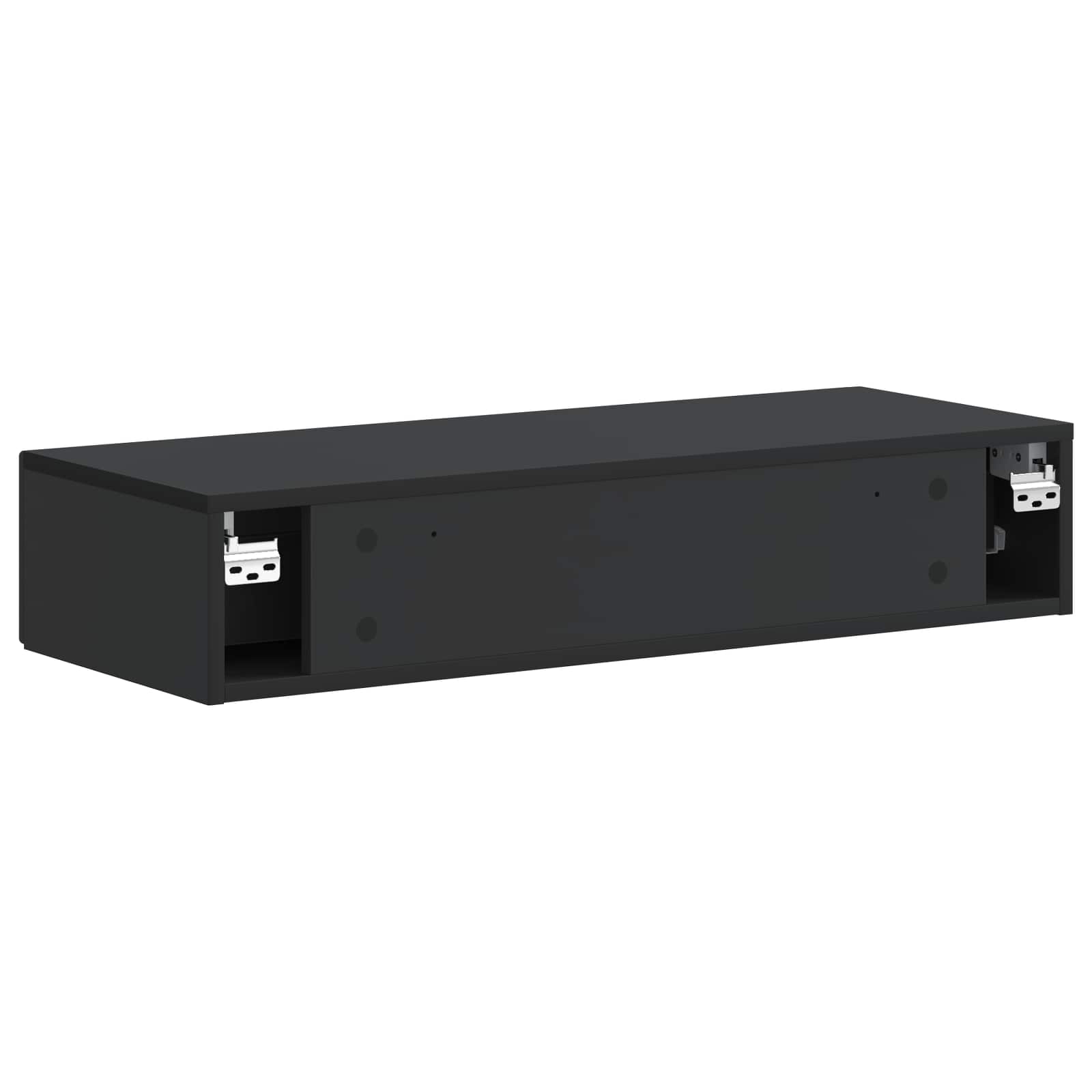Wandmontierter Beistelltisch Schwarz 87,5 x 34,5 x 17 cm