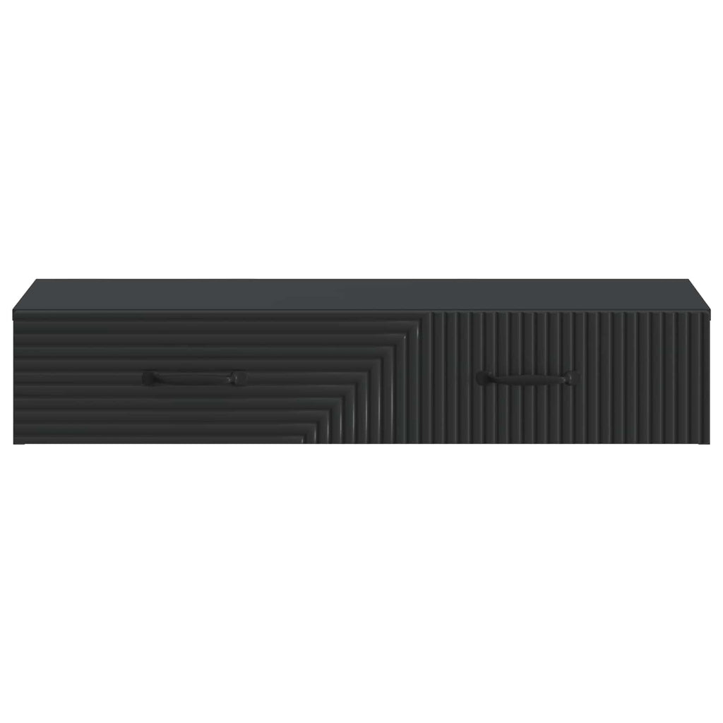 Wandmontierter Beistelltisch Schwarz 87,5 x 34,5 x 17 cm