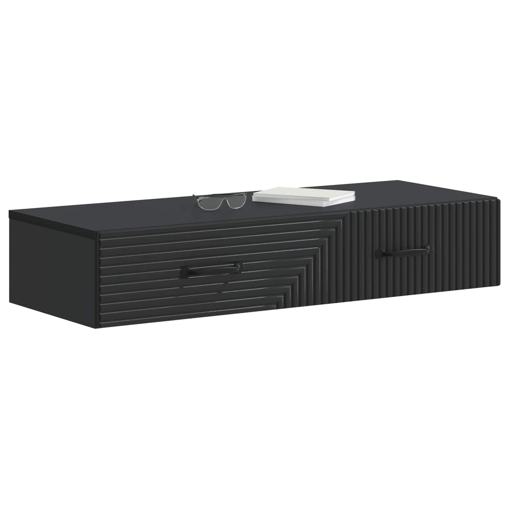 Wandmontierter Beistelltisch Schwarz 87,5 x 34,5 x 17 cm