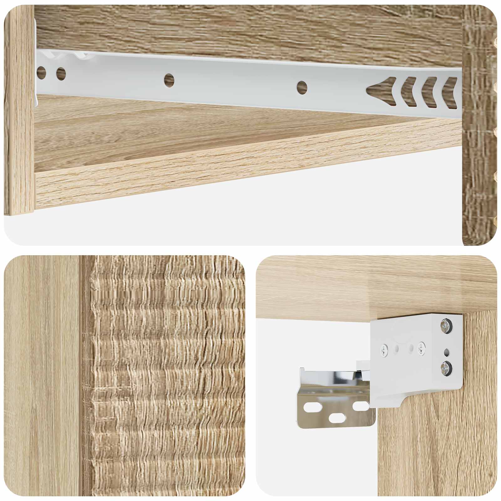 Wandmontierter Beistelltisch Sonoma-Eiche 87,5 x 34,5 x 17 cm