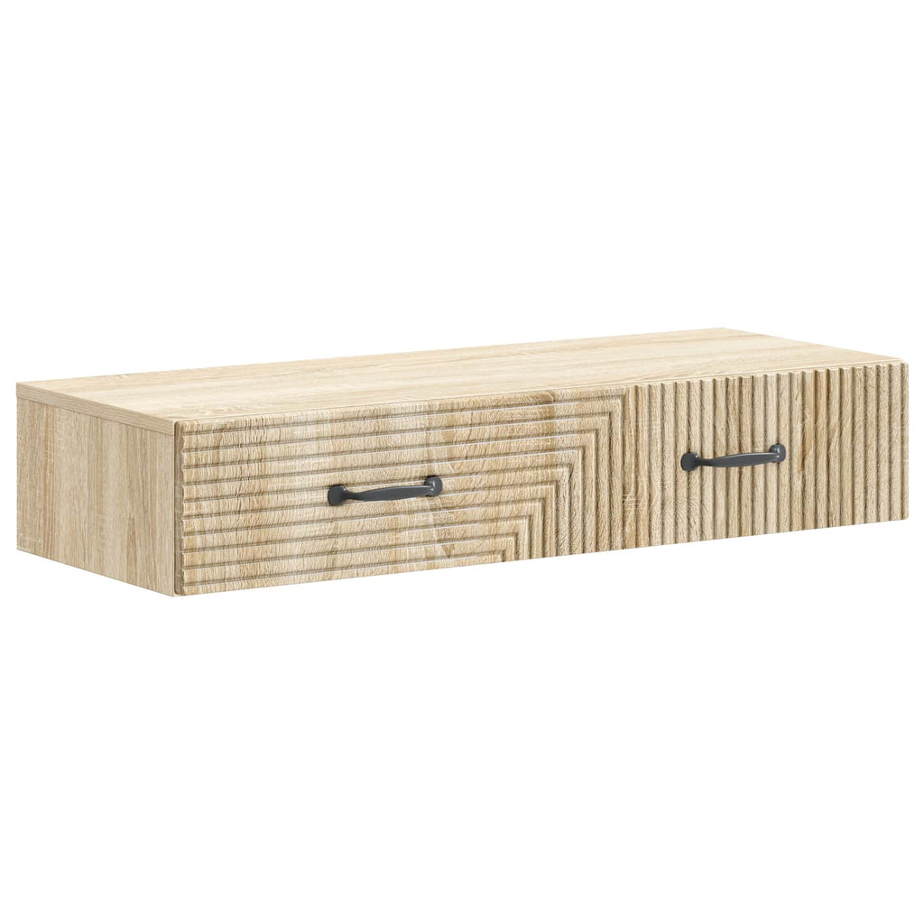 Wandmontierter Beistelltisch Sonoma-Eiche 87,5 x 34,5 x 17 cm