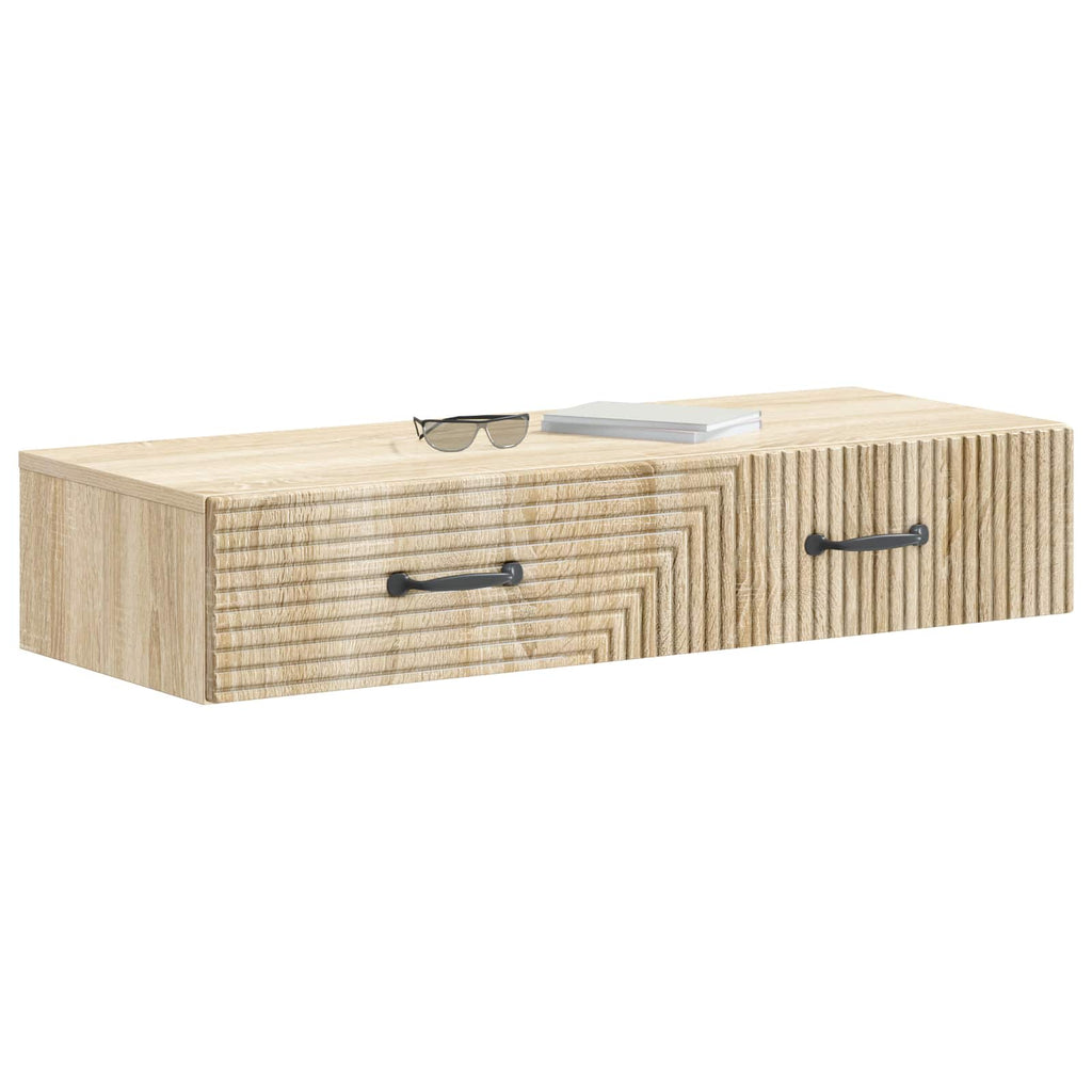 Wandmontierter Beistelltisch Sonoma-Eiche 87,5 x 34,5 x 17 cm