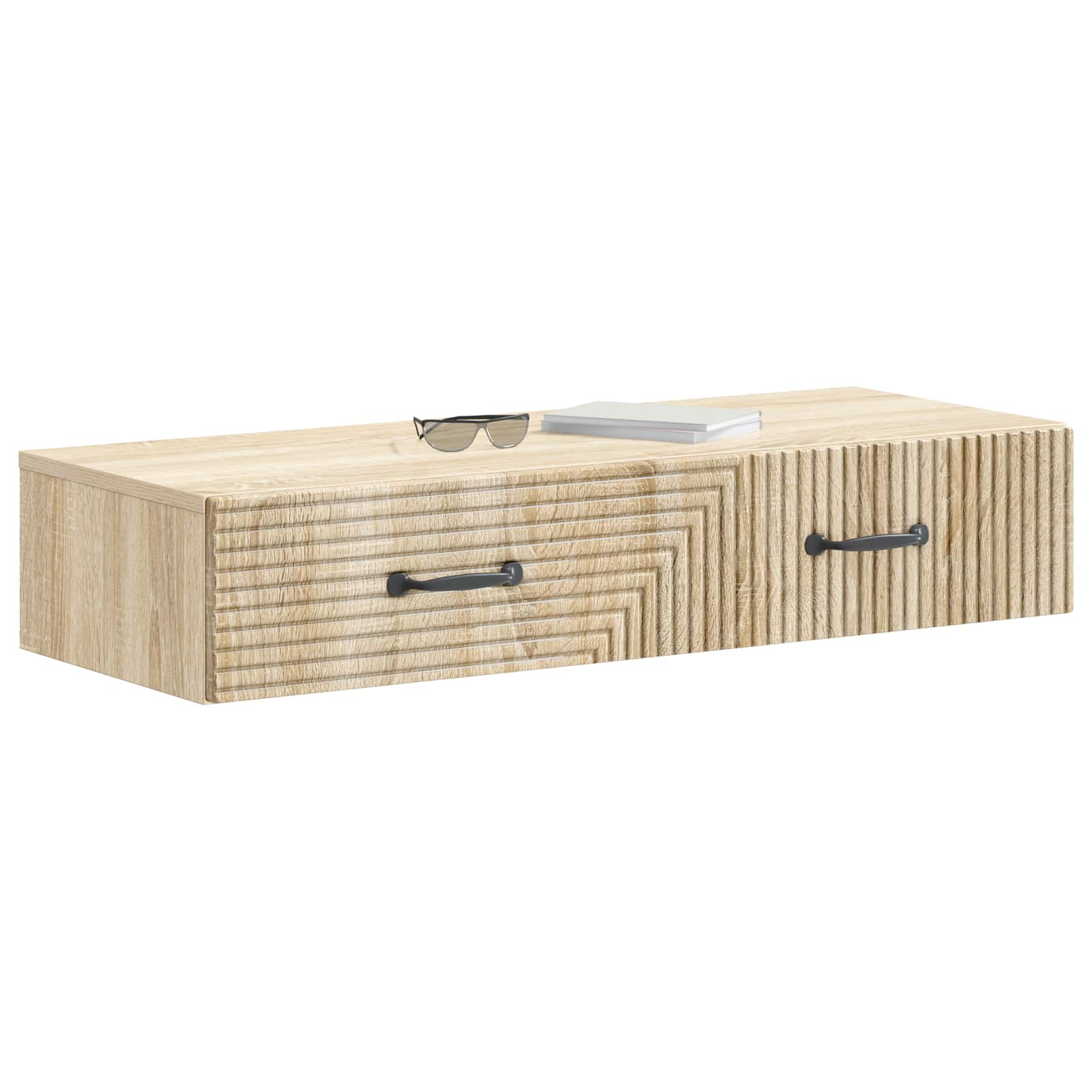 Wandmontierter Beistelltisch Sonoma-Eiche 87,5 x 34,5 x 17 cm