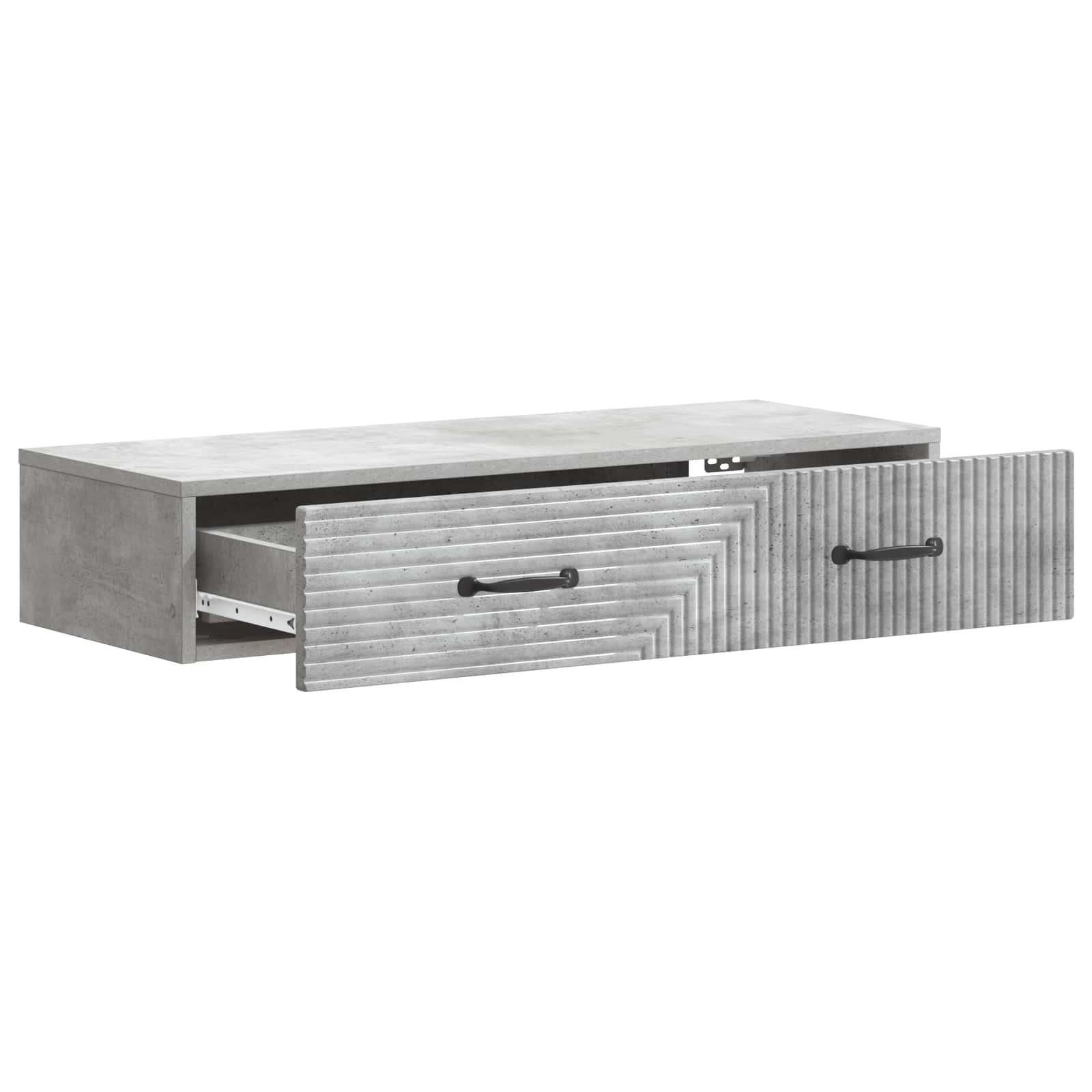 Wandmontierter Beistelltisch Betongrau 87,5 x 34,5 x 17 cm