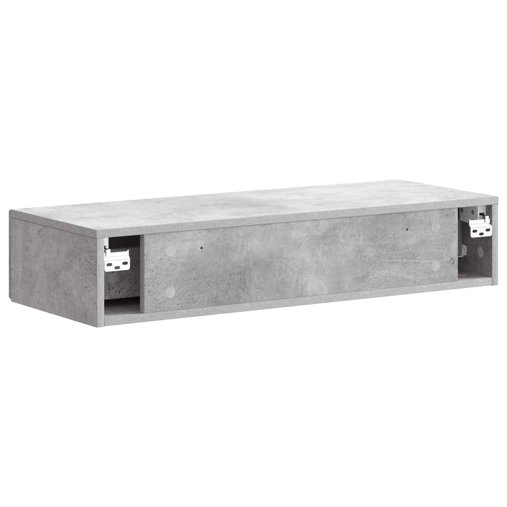 Wandmontierter Beistelltisch Betongrau 87,5 x 34,5 x 17 cm