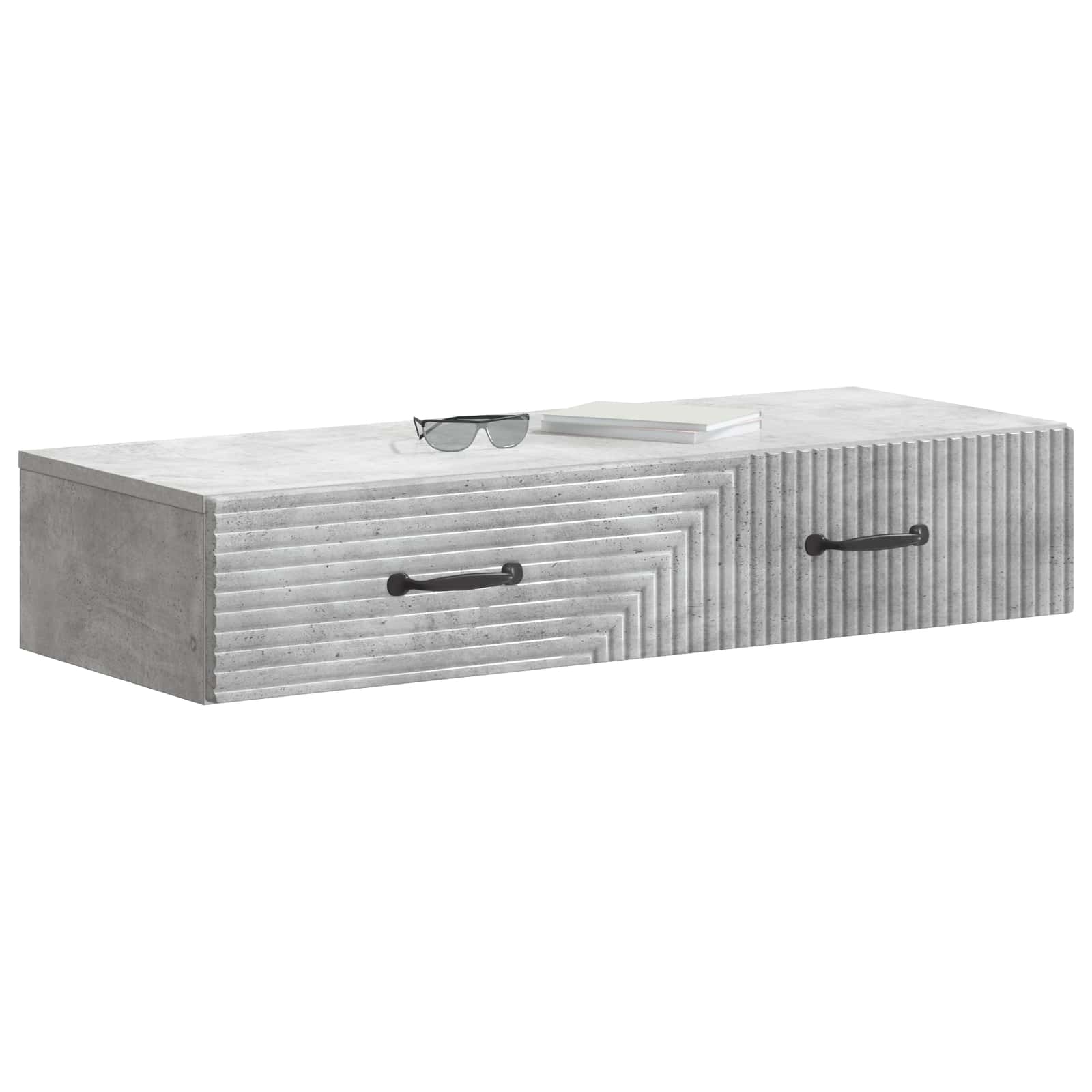 Wandmontierter Beistelltisch Betongrau 87,5 x 34,5 x 17 cm