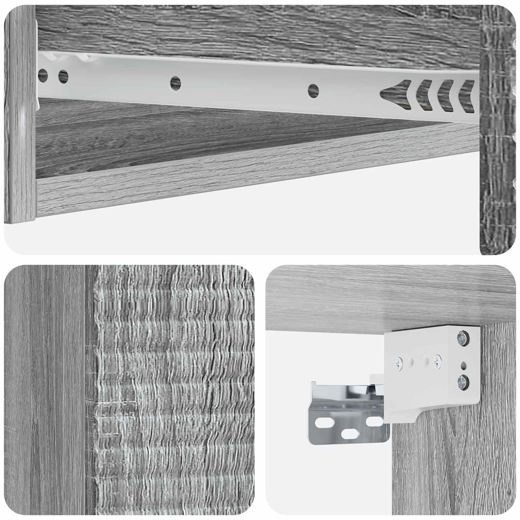 Wandmontierter Beistelltisch Graues Sonoma 87,5 x 34,5 x 17 cm