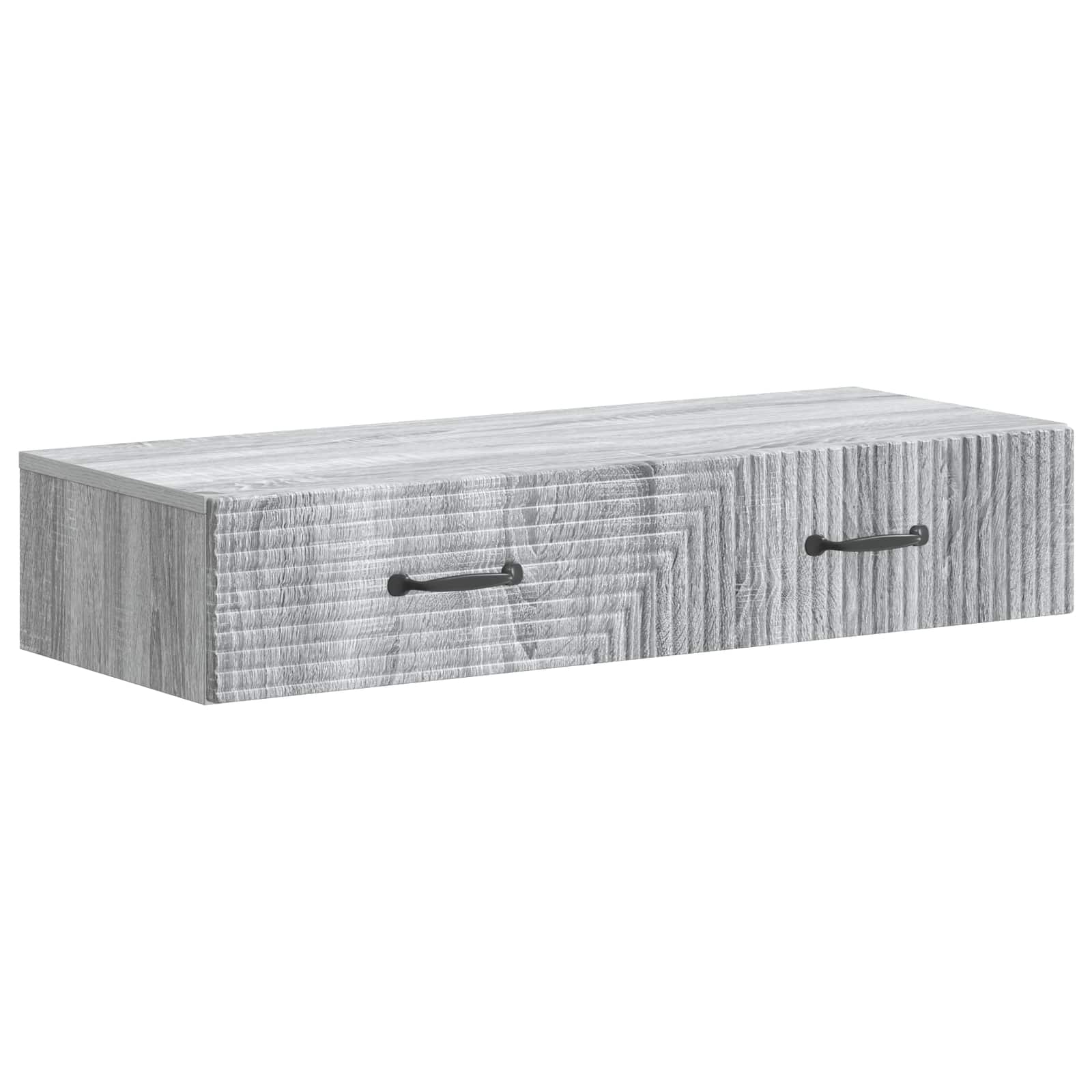 Wandmontierter Beistelltisch Graues Sonoma 87,5 x 34,5 x 17 cm