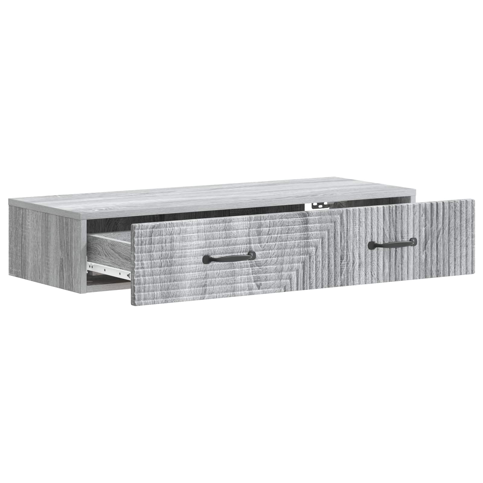 Wandmontierter Beistelltisch Graues Sonoma 87,5 x 34,5 x 17 cm