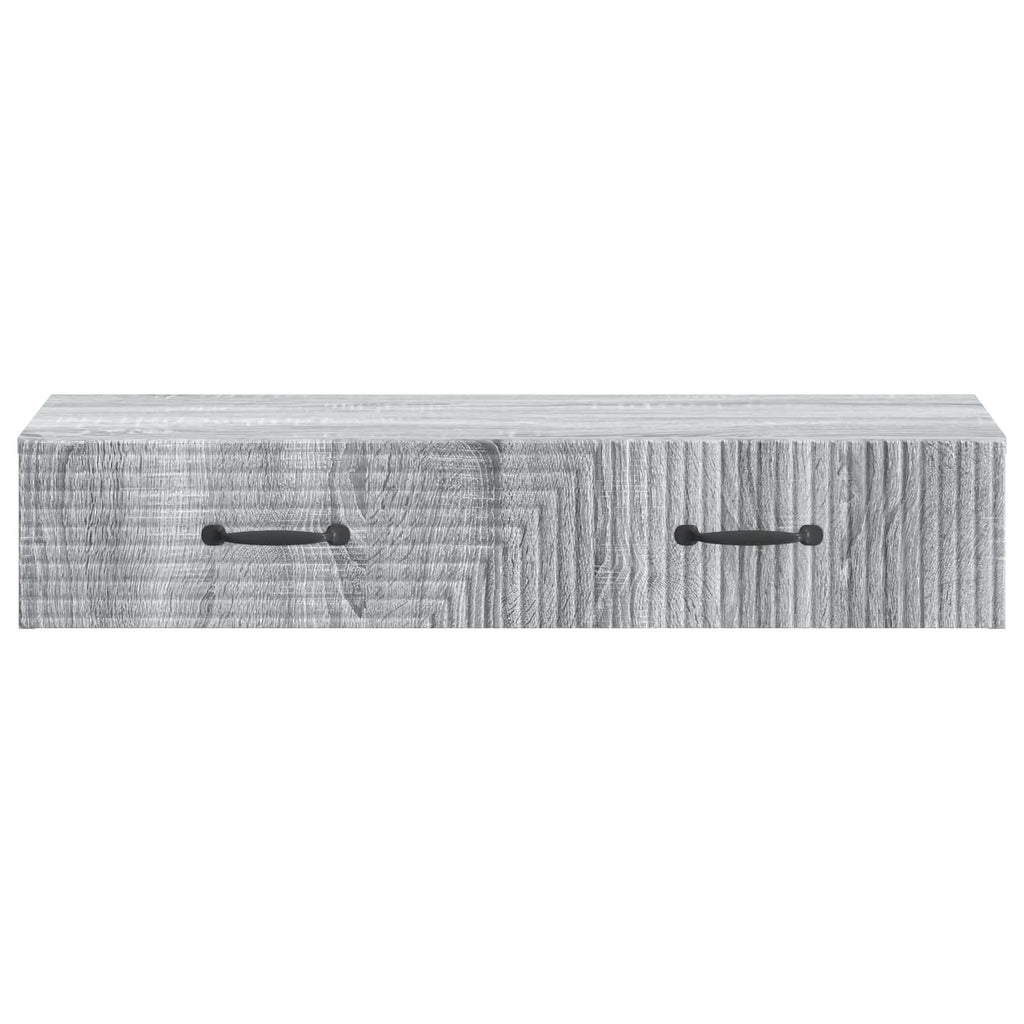 Wandmontierter Beistelltisch Graues Sonoma 87,5 x 34,5 x 17 cm