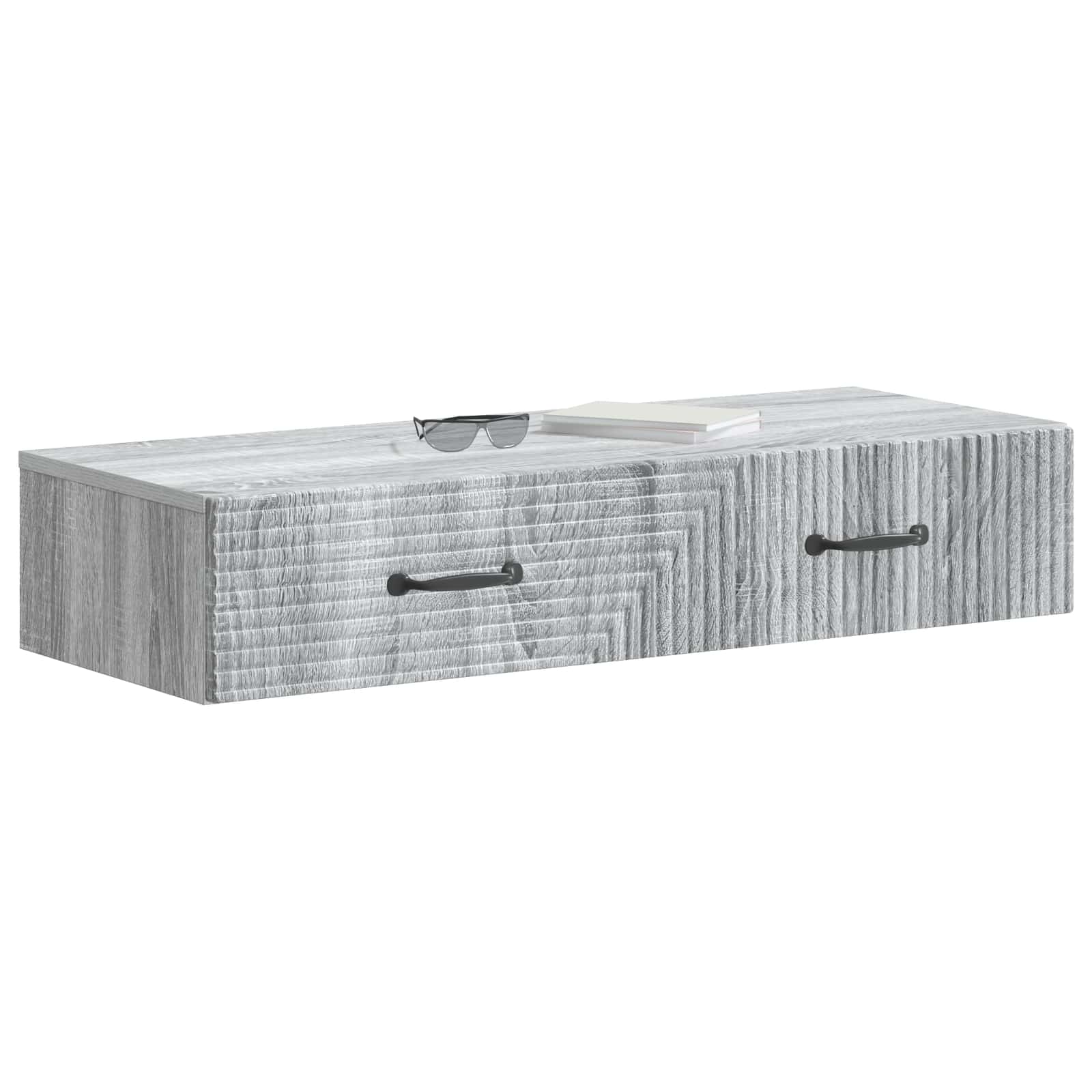 Wandmontierter Beistelltisch Graues Sonoma 87,5 x 34,5 x 17 cm