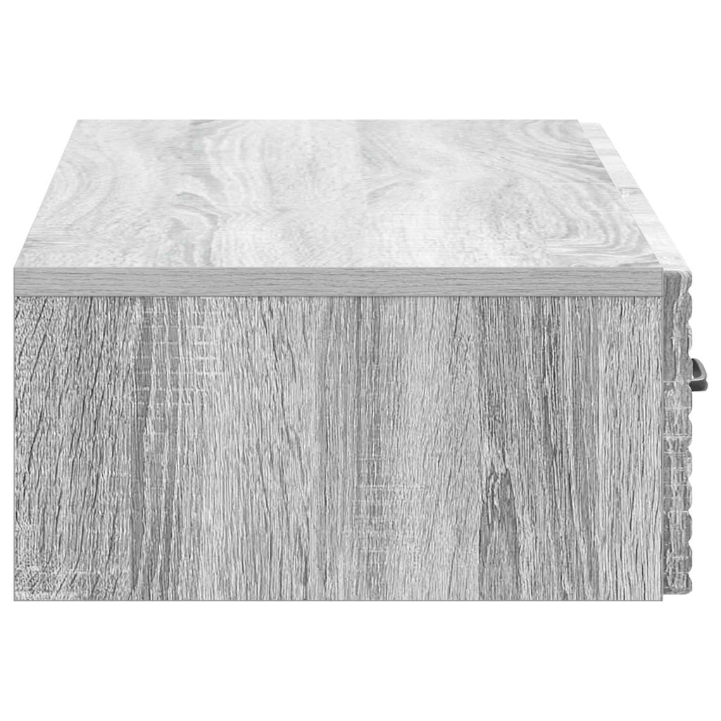 Wandmontierter Beistelltisch Graues Sonoma 87,5 x 34,5 x 17 cm