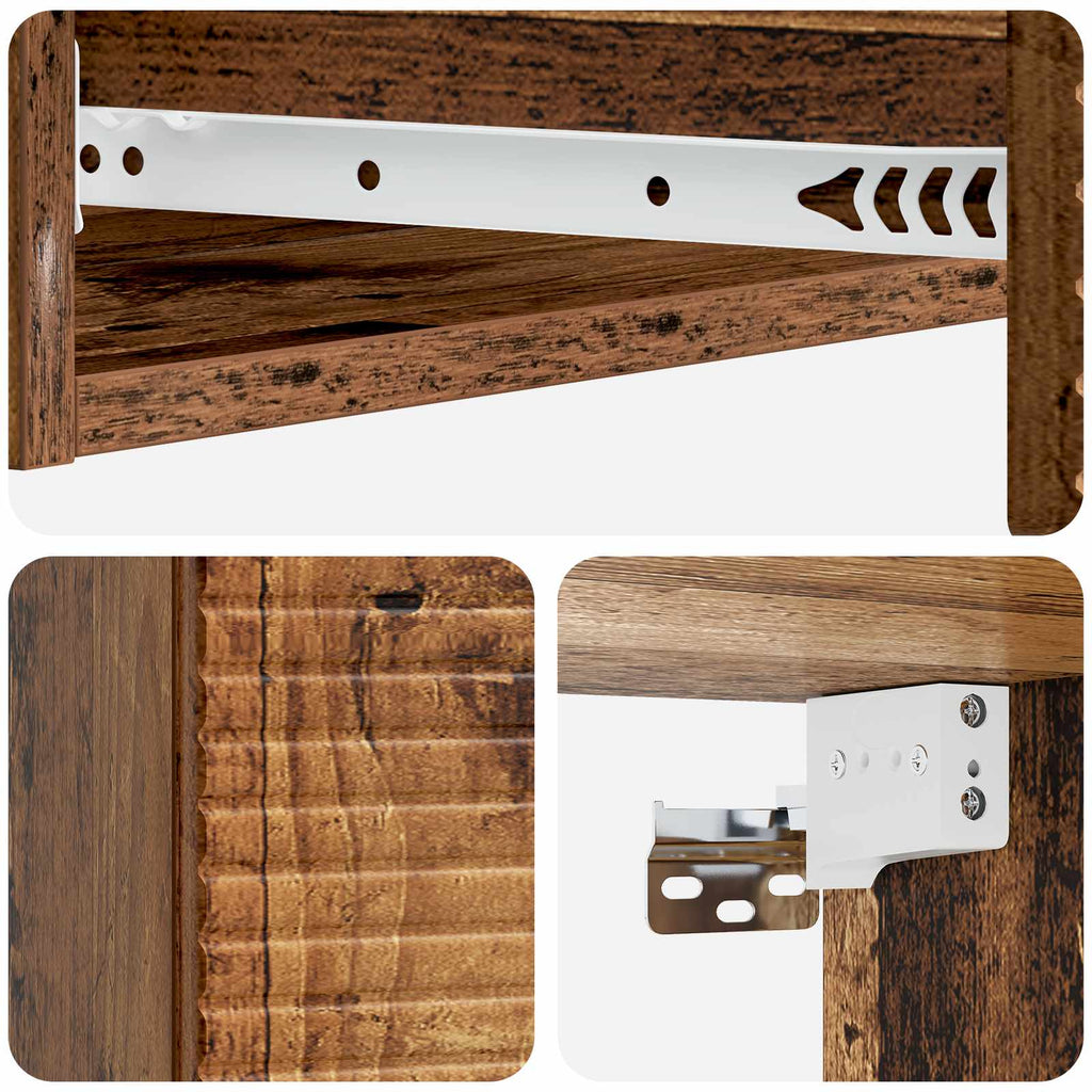 Wandmontierter Beistelltisch Altholz 87,5 x 34,5 x 17 cm