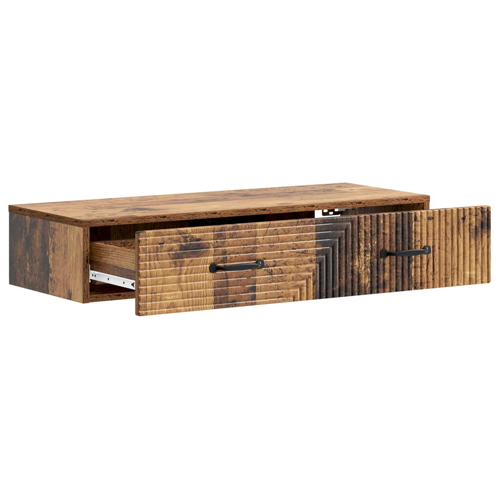Wandmontierter Beistelltisch Altholz 87,5 x 34,5 x 17 cm