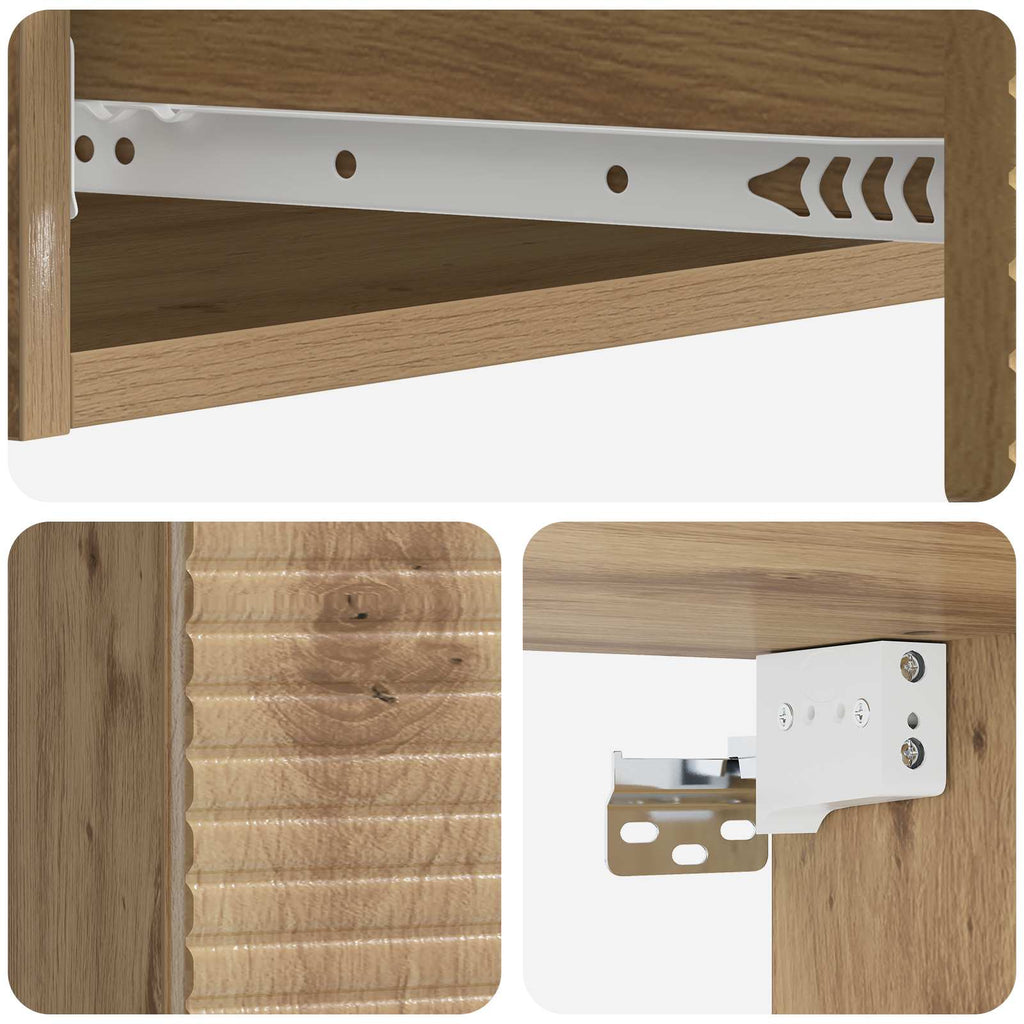Wandmontierter Beistelltisch Artisan-Eiche 87,5 x 34,5 x 17 cm