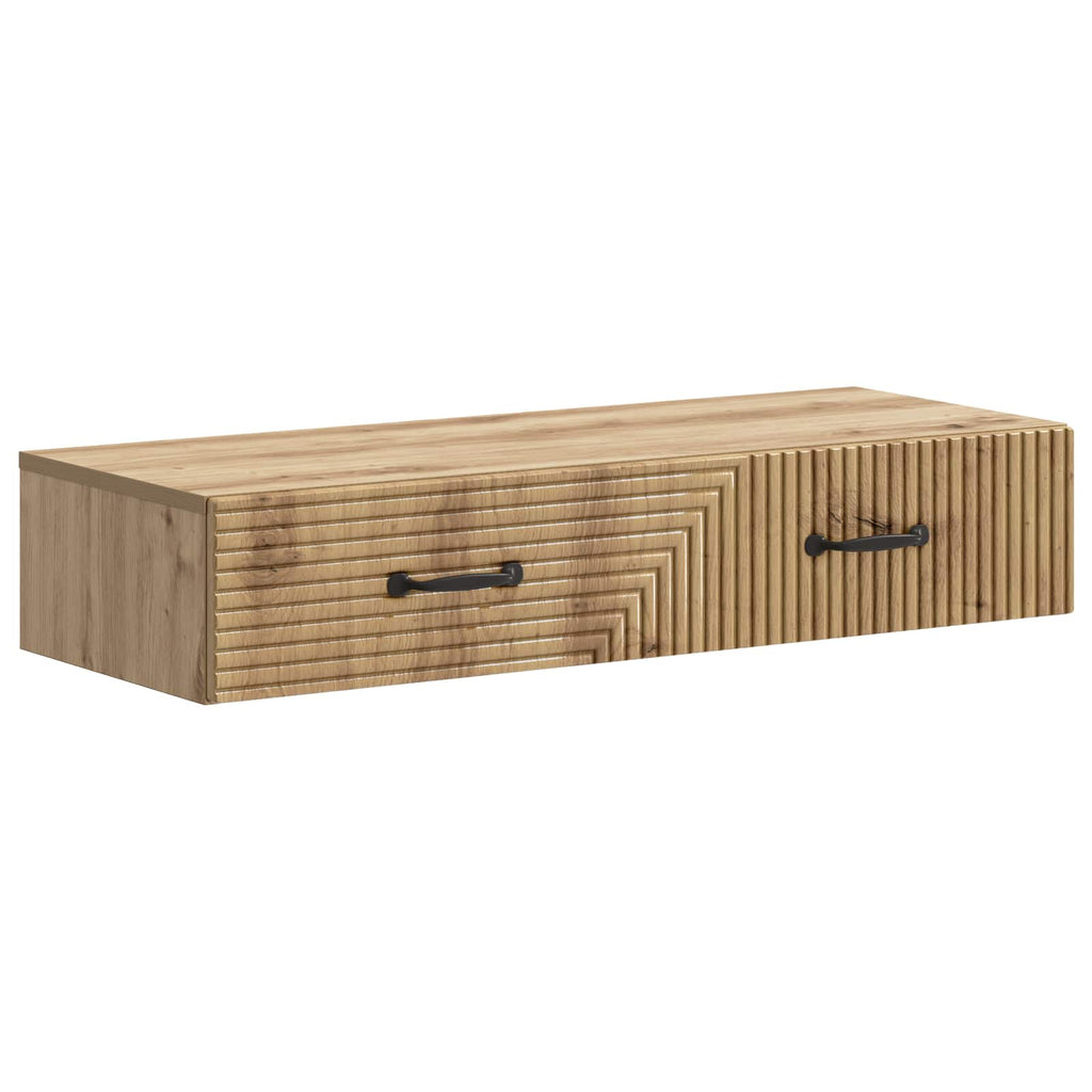 Wandmontierter Beistelltisch Artisan-Eiche 87,5 x 34,5 x 17 cm