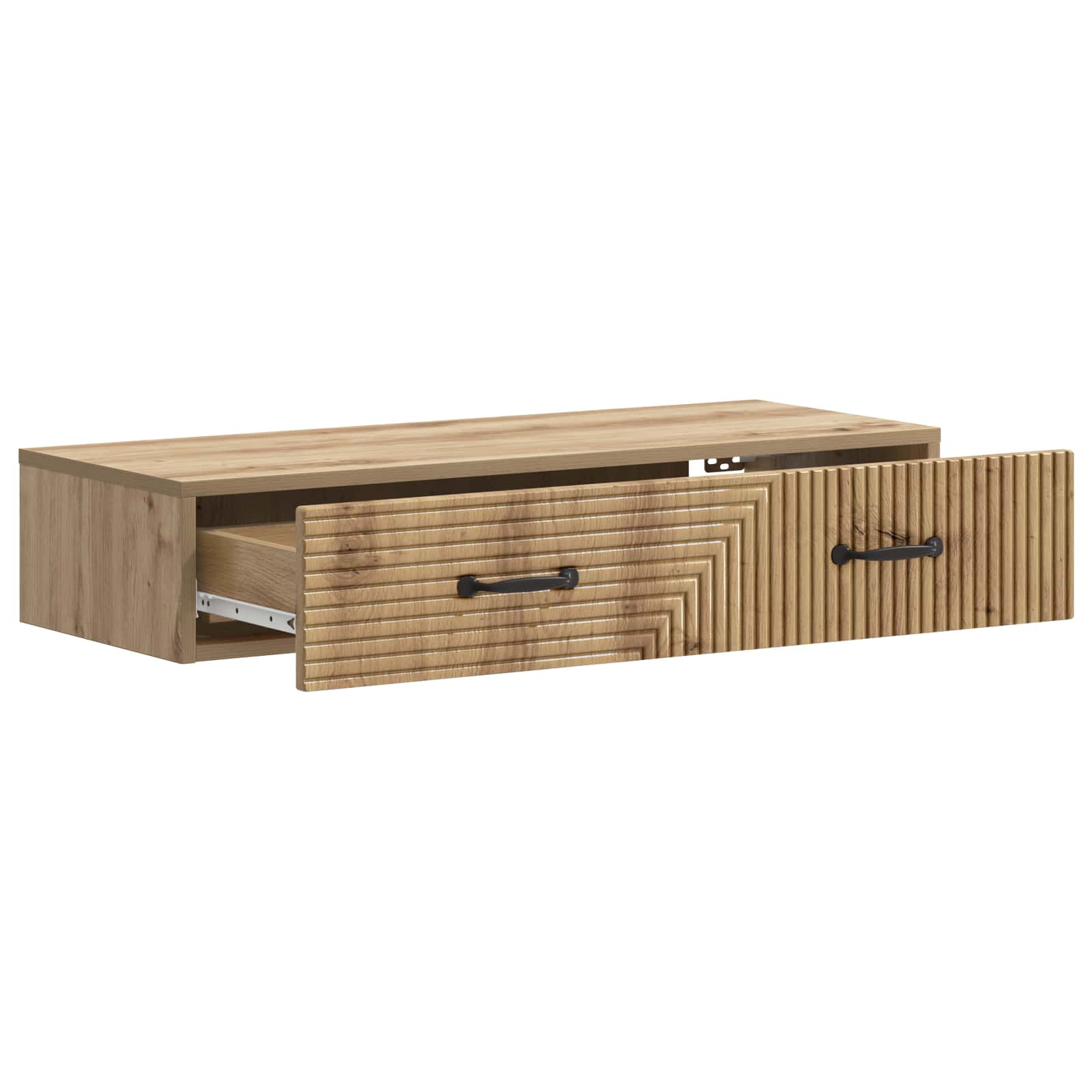 Wandmontierter Beistelltisch Artisan-Eiche 87,5 x 34,5 x 17 cm