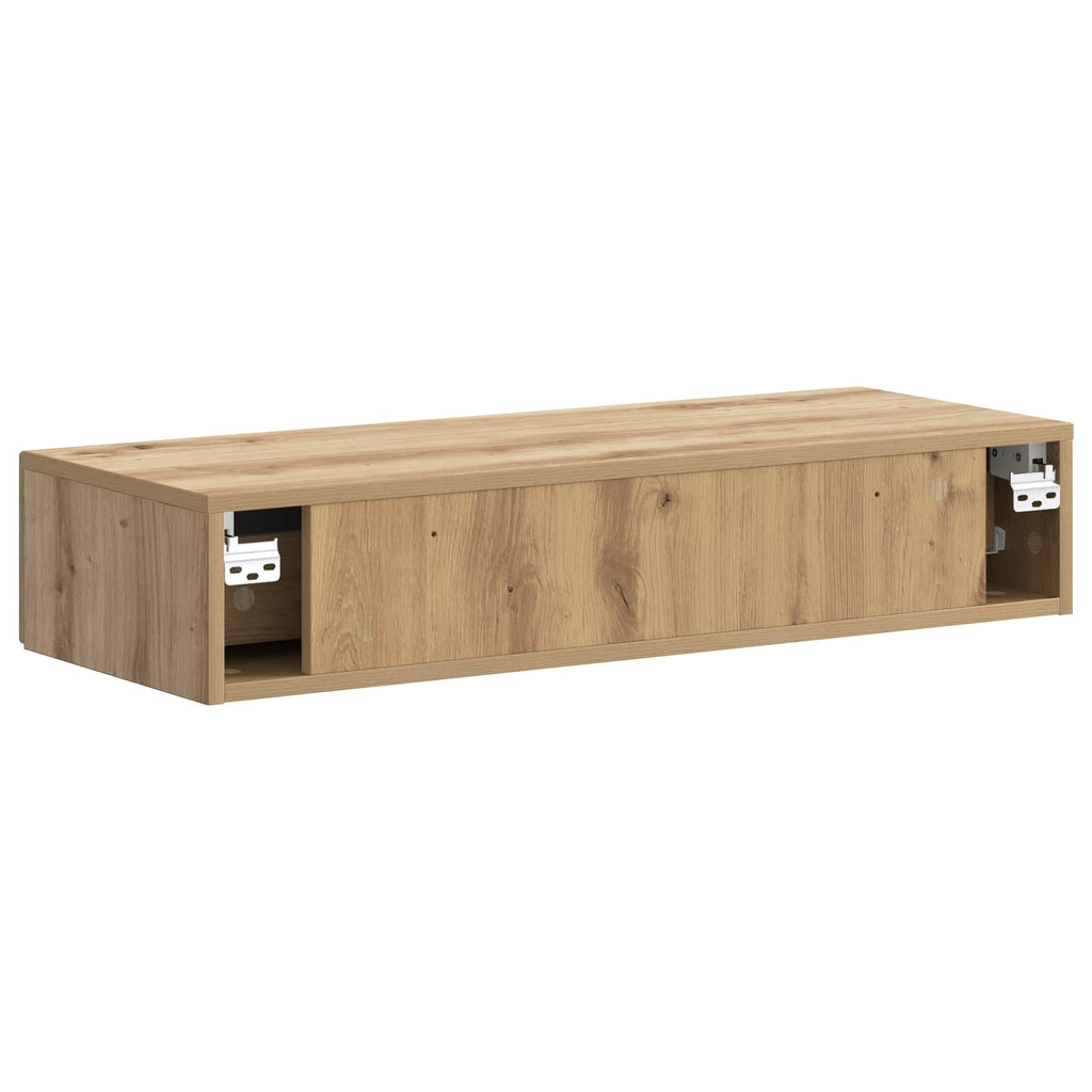 Wandmontierter Beistelltisch Artisan-Eiche 87,5 x 34,5 x 17 cm