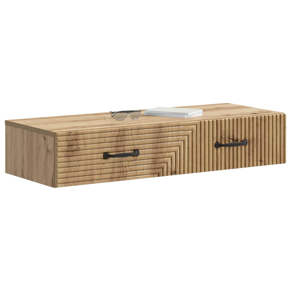 Wandmontierter Beistelltisch Artisan-Eiche 87,5 x 34,5 x 17 cm