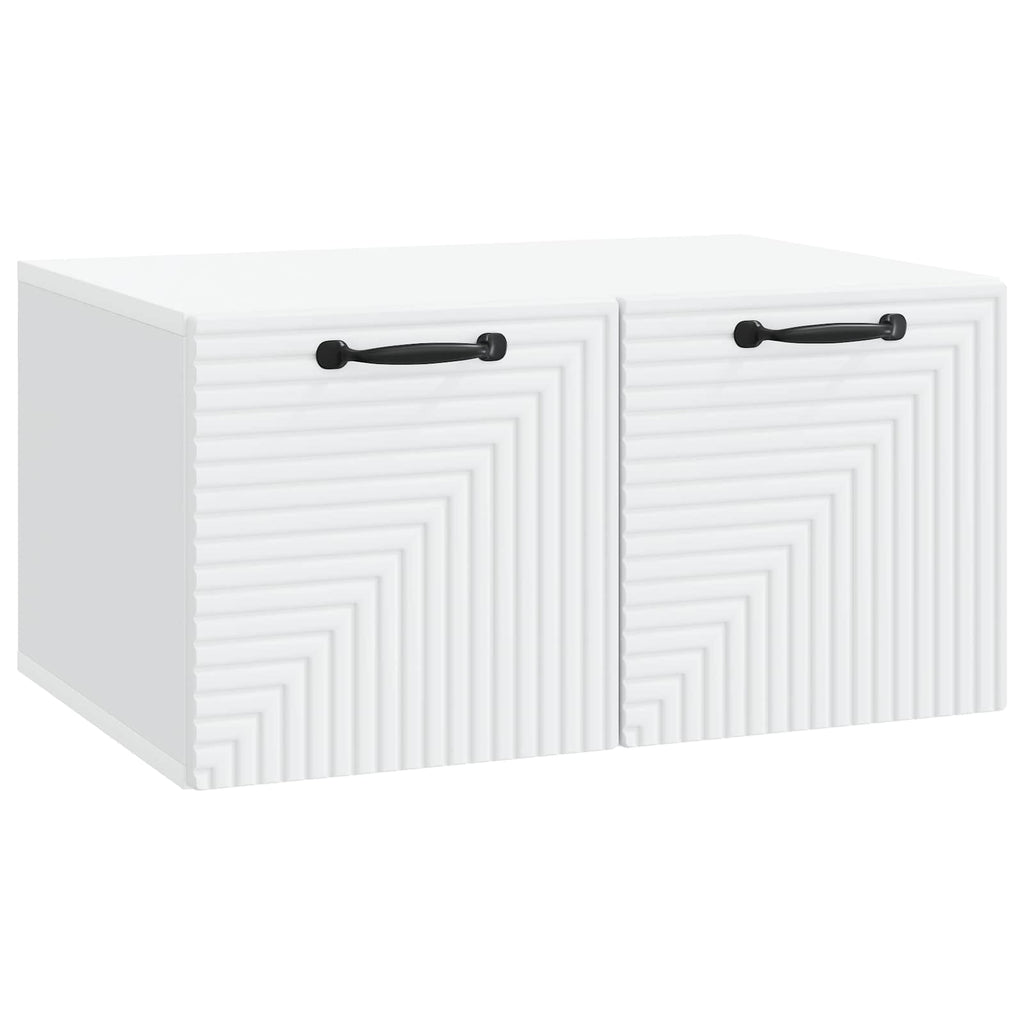 Wandmontierter TV-Schrank Weiß 59,5 x 41 x 30 cm Holzwerkstoff