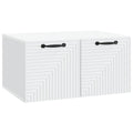 Wandmontierter TV-Schrank Weiß 59,5 x 41 x 30 cm Holzwerkstoff