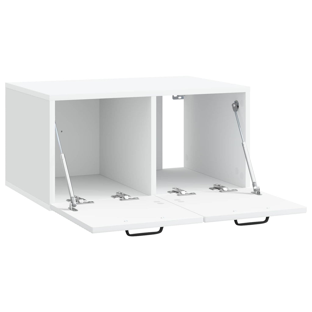 Wandmontierter TV-Schrank Weiß 59,5 x 41 x 30 cm Holzwerkstoff