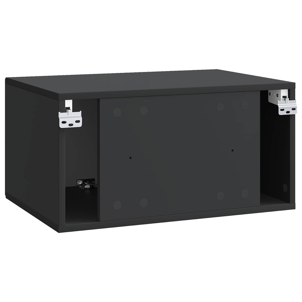 Wandmontierter TV-Schrank Schwarz 59,5 x 41 x 30 cm