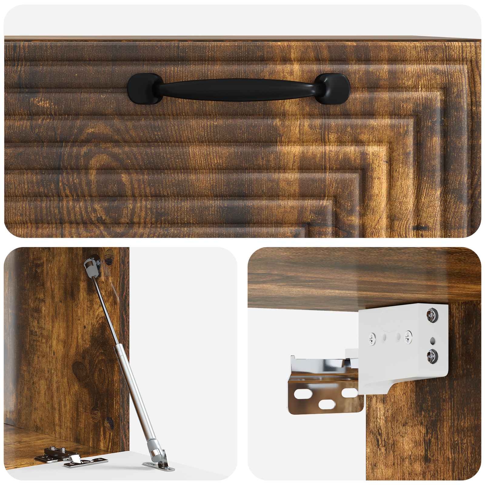 Wandmontierter TV-Schrank Geräucherte Eiche 59,5 x 41 x 30 cm