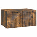 Wandmontierter TV-Schrank Geräucherte Eiche 59,5 x 41 x 30 cm