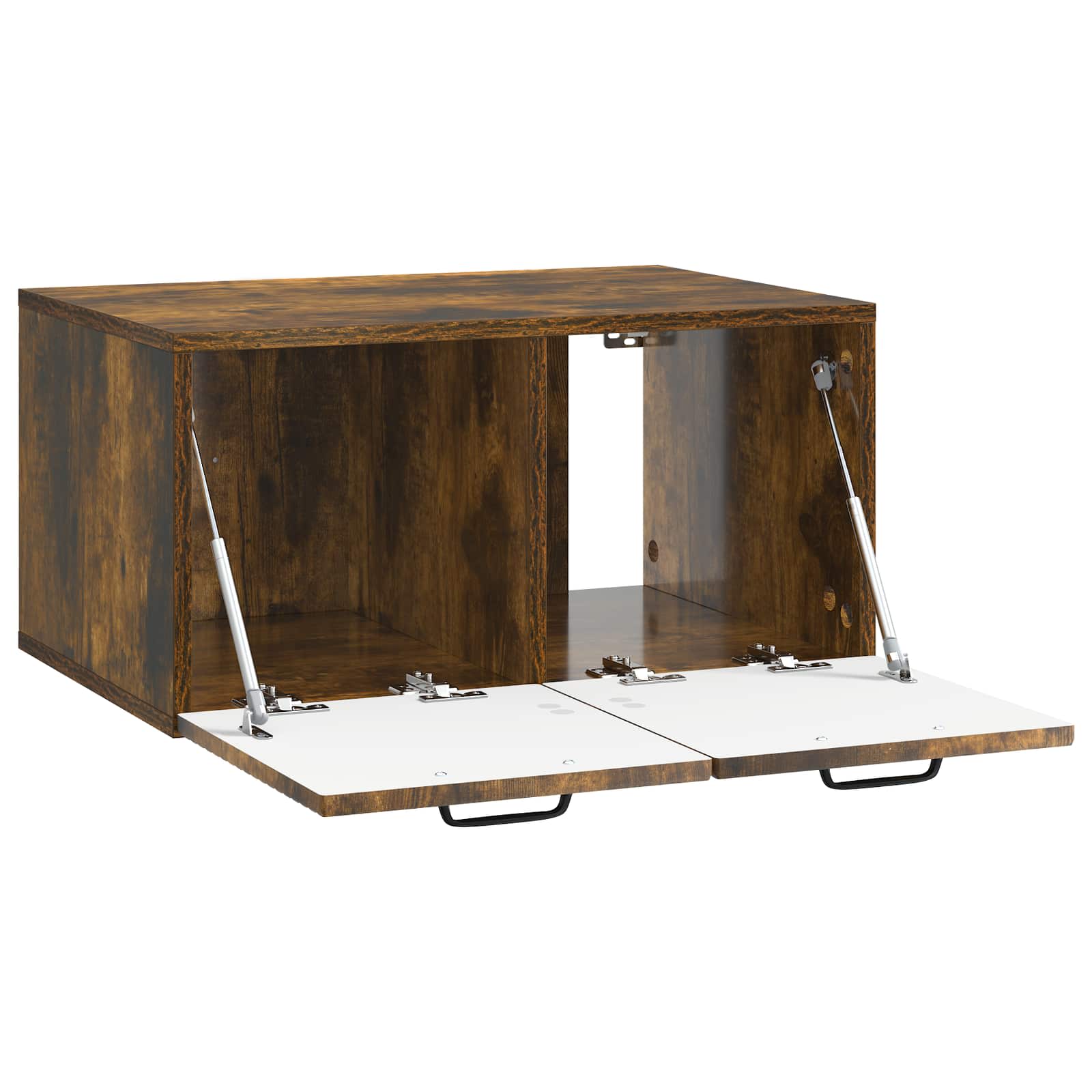 Wandmontierter TV-Schrank Geräucherte Eiche 59,5 x 41 x 30 cm