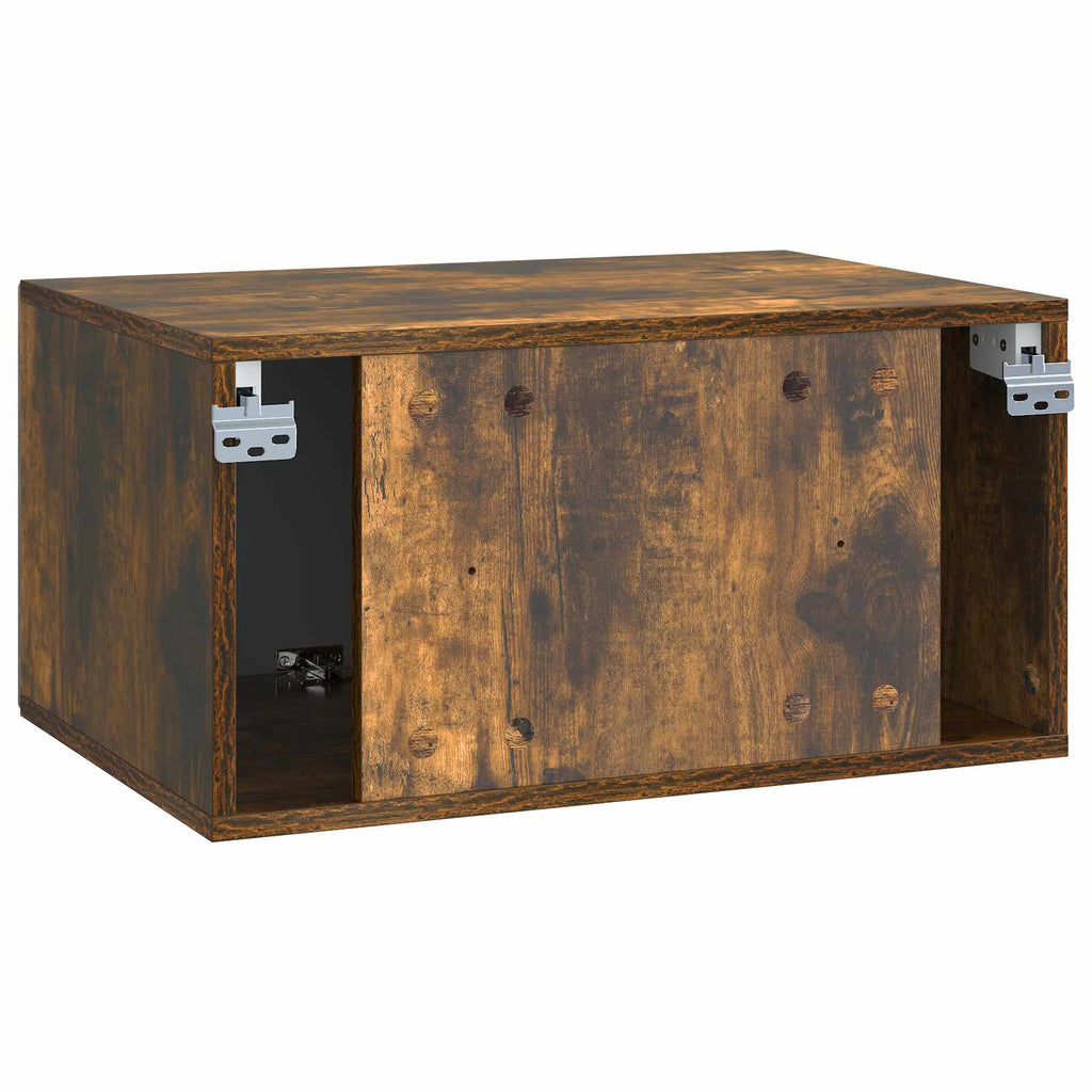 Wandmontierter TV-Schrank Geräucherte Eiche 59,5 x 41 x 30 cm