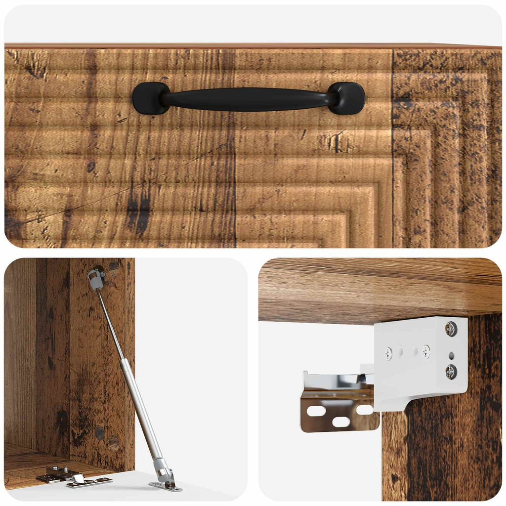 Wandmontierter TV-Schrank Altholz 59,5 x 41 x 30 cm